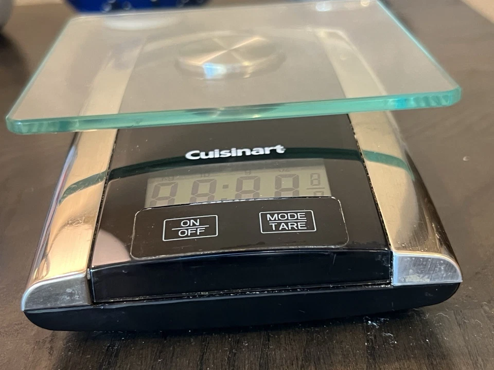 Báscula de cocina Cuisinart KS-55 Max 11 lb tapa de vidrio negro Foto 3 de 4