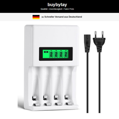 Universal Akku Ladegerät 2000mAh mit LCD Anzeige für NiMH/NiCd AA AAA