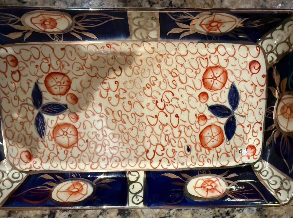 Plato de porcelana de cerámica Royal Leighton de colección, 12", detalle dorado Inglaterra Foto 2 de 4