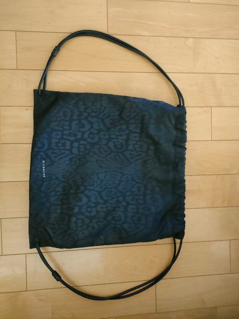 Givenchy leopard print nylon backpack leather str… - image 1