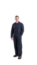 Berne Coveralls Mens XL Tall Blue Work Garage Mechanic Snap Zip Up Pockets