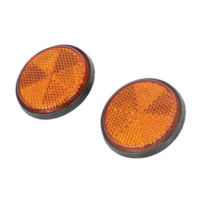 ­2 Piezas Reflector Redondo Universal Moto Bicicleta Rojo Reflector Material PMMA