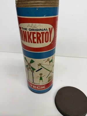 Tinkertoy TECK The Original Tinkertoy No. 126 Construction Set 98pc Can - Image 1 of 4