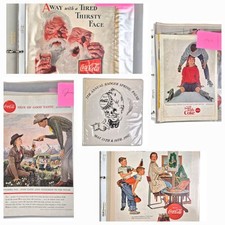 1933-1965 Full Binder Lot 79 Coca-Cola Magazine Advertisements Color Print Ads