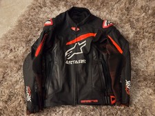Alpinestars GP Plus R V4 RideKnit - Black/Red Leather Jacket - EU54