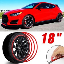 4PCS 18" Alloy Wheel Hub Rim Trim Tire Ring Guard For Hyundai Veloster 2011-2022