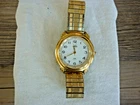 VINTAGE TIMEX INDIGLO QUARTZ WATCH MENS WHITE DIAL GOLD TONE NEW BATTERY