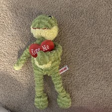 Aurora Green Frog 12  Stuffed Animal Plush With Valentines Day W/Kiss Me Pillow