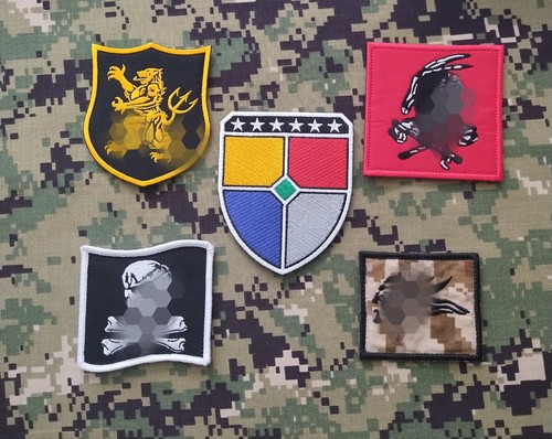 NSWDG DevGru Squadton Old Style Emblems - 5 Patch Set Embroidered Image