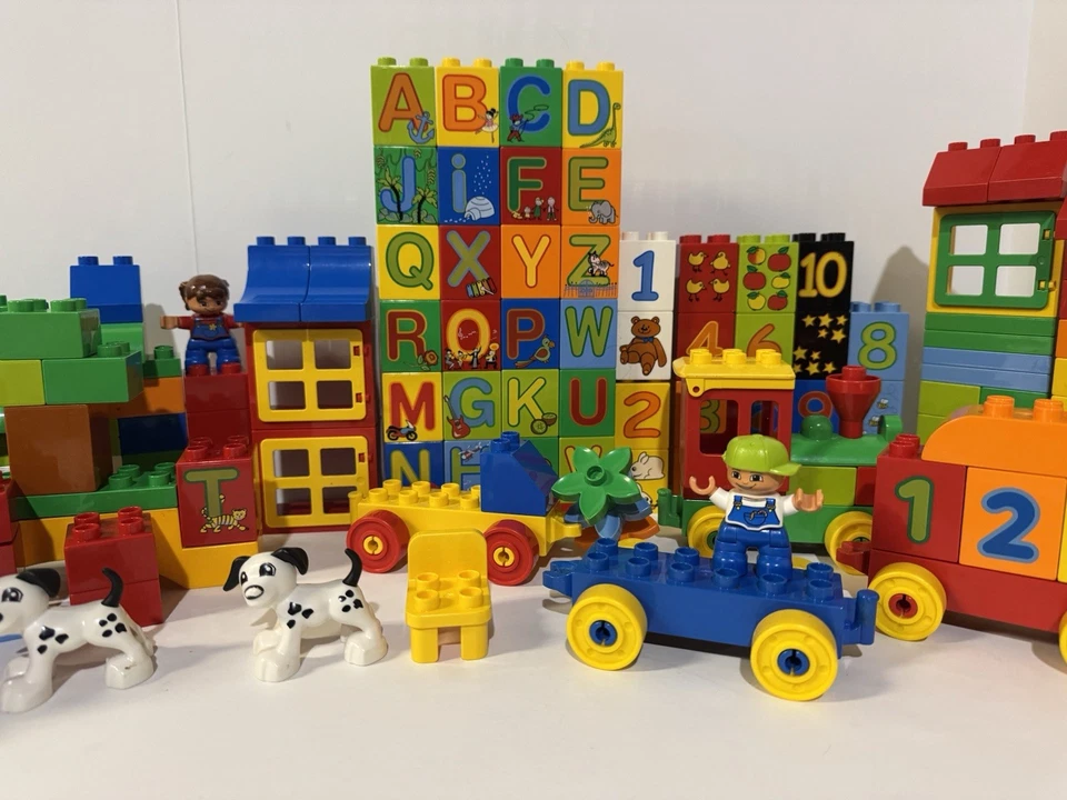 Enorme Lote Mixto Lego Duplo Piezas y Piezas Número Tren Jugando con Letras Foto 4 de 4
