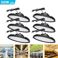 6 Pack 300W UFO Led High Bay Light Commercial Warehouse Industrial Shop Lights