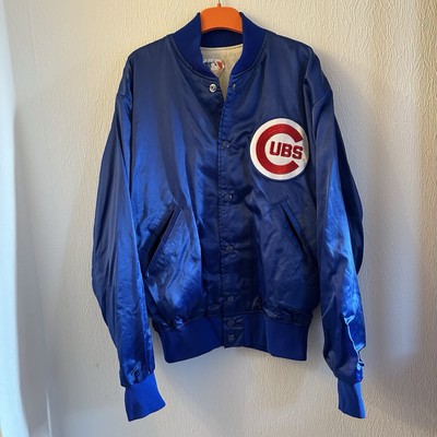 Vintage Chicago Cubs blau Felco Satin Baseball/Varsity Jacke Medium MLB