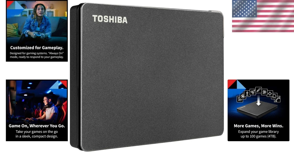Portable 2TB Hard Drive for PlayStation, Xbox, PC & Mac - Image 2 of 4
