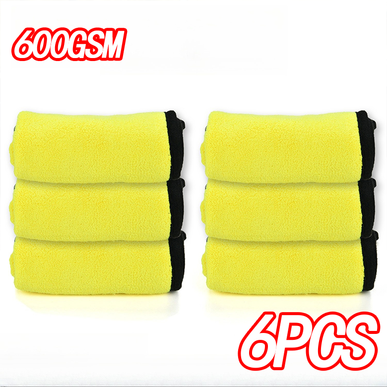 6x Microfiber Cleaning Cloth Wash Towel Drying Rag Car Polishing Detailing