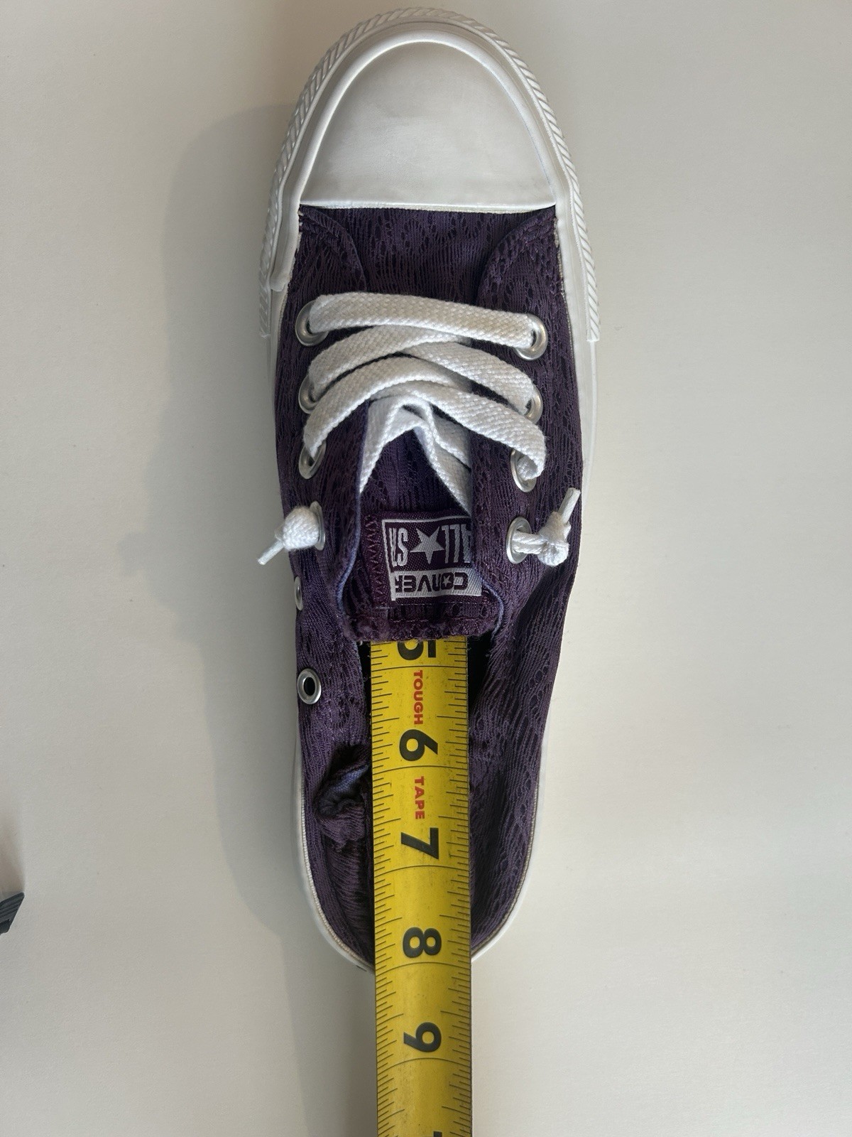 NEW Converse All Star Purple Lace Detail Slip on Sneakers  Girls Size 3  thumbnail 16