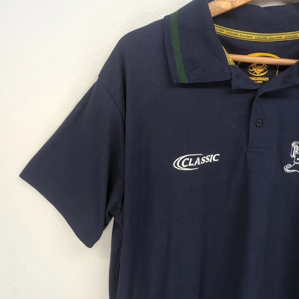 Australian Kangaroos Classic Rugby League NRL ARL Polo Shirt Navy Blue XL Mens - image 4 of 4