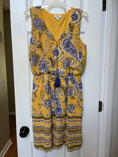 Cato Yellow Sleeveless Dress M