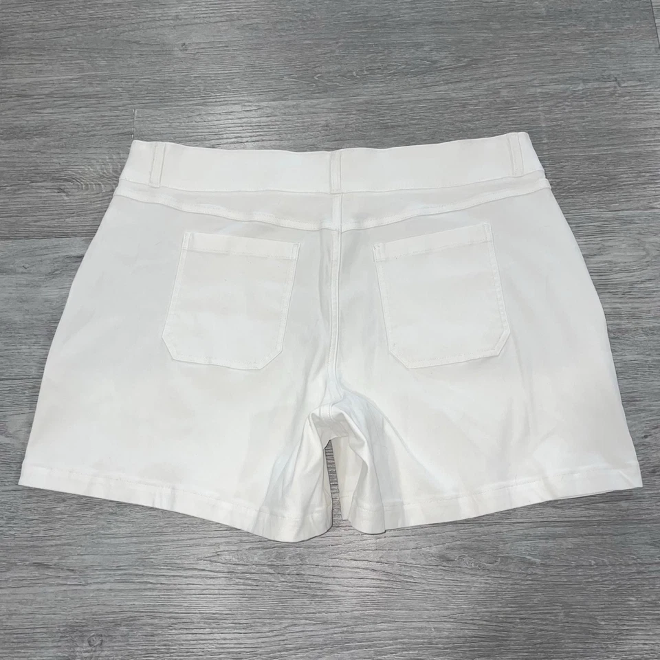 Spanx Shorts 3X Stretch Twill White Pull On Hidden Shaping Slimming 20358R - Image 2 of 4