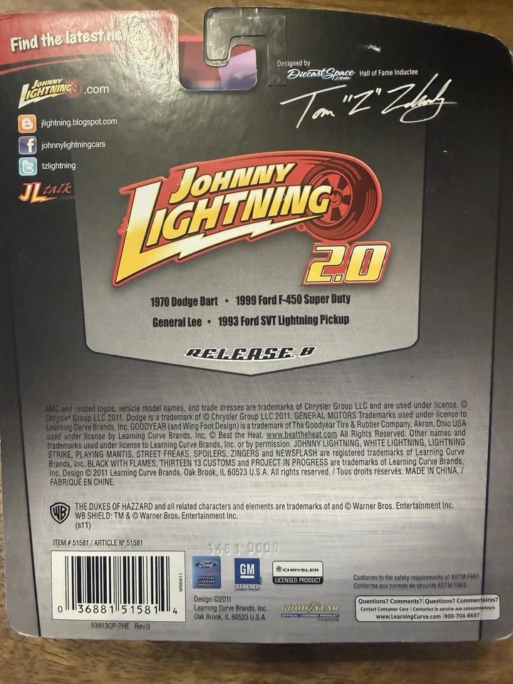 1:64 Johnny Lightning Red 1993 Ford SVT F-150 Lightning Pickup 2.0 Release 8 - Image 4 of 4
