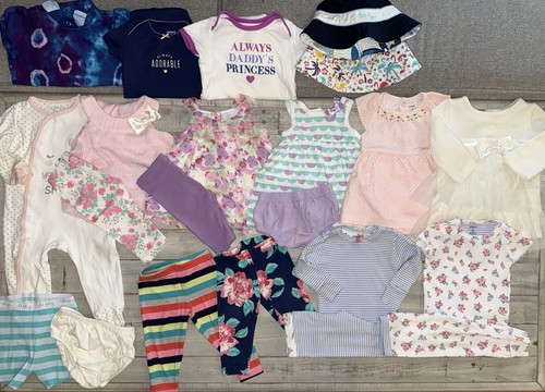 Baby girls Clothing Lot 6 Months (a Couple 3/6m 6-9m) 25 Items Spring/summer