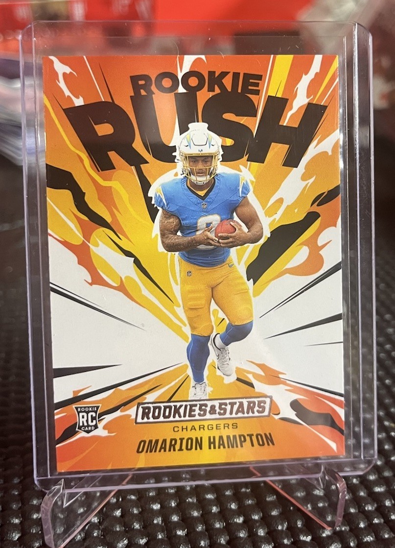2025 Panini Rookies And Stars Omarion Hampton Rookie Rush #8 Rookie Card