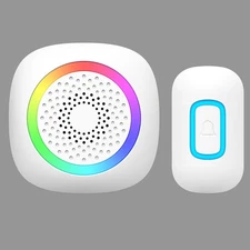 HomeZone Battery Operated Wireless Doorbell, Model ES01063B, 4.92 in Width