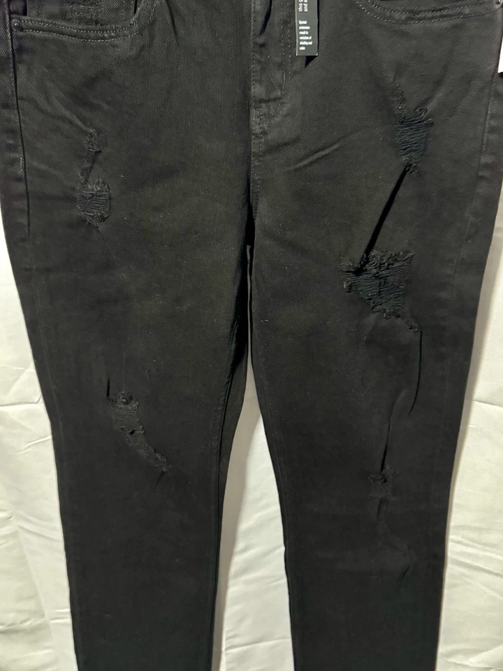 RSQ Kids Black Super Skinny Distressed Jeans Size 18 NWT - Image 2 of 3