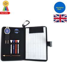 Golf Leather Organiser - Perfect Gift with Scorecard & Ball Markers