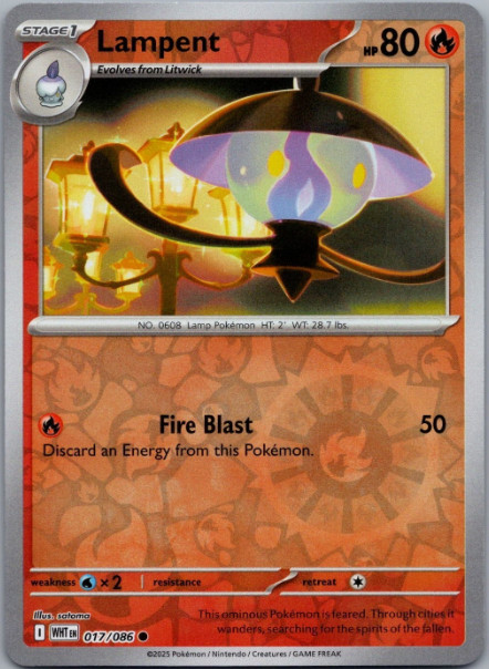 Lampent 017/086 -  Reverse Holo - White Flare - NM/M