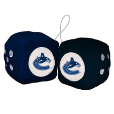 Vancouver Canucks NHL Fuzzy Dice - Car Rearview Mirror Hanging Decor - Blue