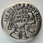 Mutiny Metals 1 Oz .999 Silver Hand Poured Round "Zero F**ks Given"