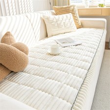 Universell Unifarben Sofaüberwurf Sofabezüge Sofaschoner Couchbezug Rutschfest