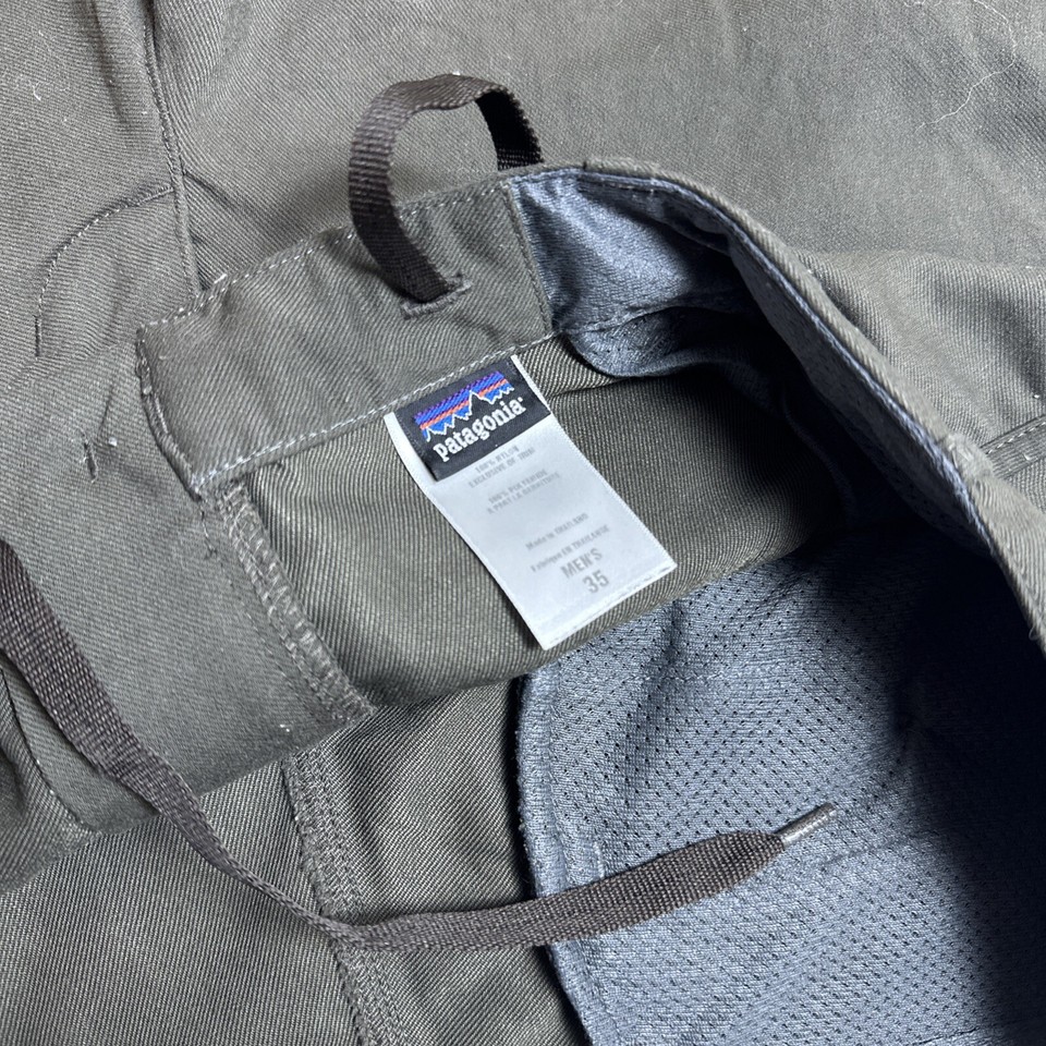 Patagonia Shorts Mens 35 Army Green Drawstrings Hiking Outdoors Men