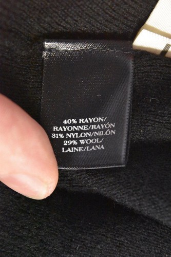 NUEVO Ann Taylor Suéter Talla M Negro Cárdigan Mangas Largas Lana Frente Abierto - Imagen 5 de 5