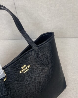 Coach CT859 Small City Leather Tote Bag Light Saddle With Coach CT859 Small City Leather Tote Bag Light Saddle With
