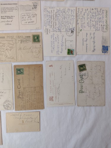 Antiguo lote de 23 postales navideñas usadas de colección la mayoría efímeras de los años 1907-1920 - Imagen 10 de 15