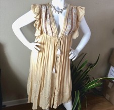 Free People Boho Embroidered Gypsy Dress 