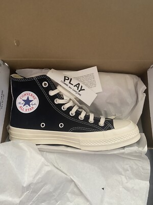 Converse Chuck Taylor All-Star 70 Hi Comme des Garcons Black Play New Size 7