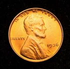 1936  Lincoln Wheat Cent  MS++++++Red