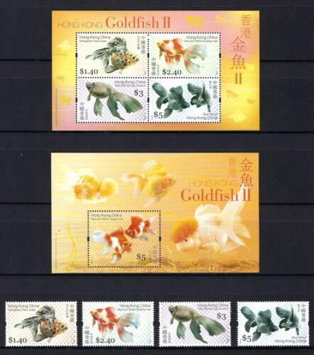 Chiny Hongkong 2005 Złota Ryba zestaw znaczków Złota Ryba 金魚 - Zdjęcie 1 z 1