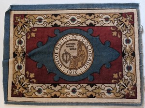 tobacco felt B16  University of Colorado rug blanket
