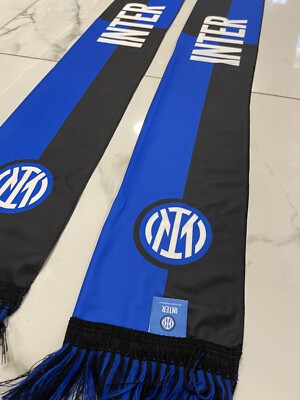 Sciarpa Inter Nuovo Logo | 100% Poliestere, Nero/Blu | Unisex-Adulto - Foto 2