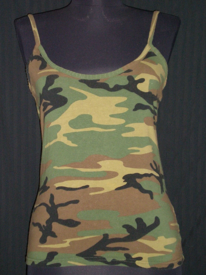 Top con correa de espagueti camuflada Rothco para niñas talla grande B:30 W:28 L:21 Foto 2 de 4