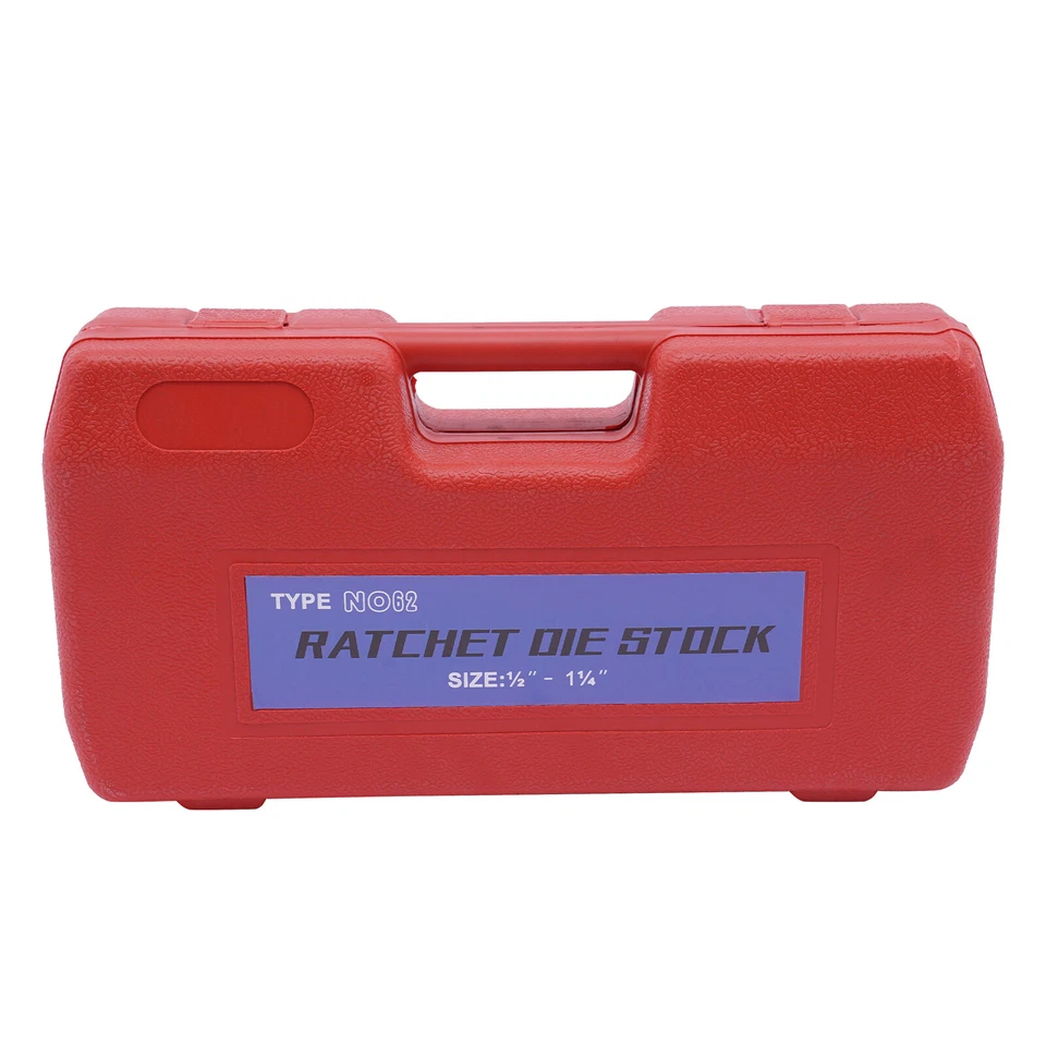 Pipe Threading Kit Pipe Threader 1/2''-1-1/4'' BSPT Plumber Set Die Dies Set Red - Image 4 of 4