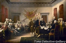 Signing the Declaration of Independence - American Revolution Art Print