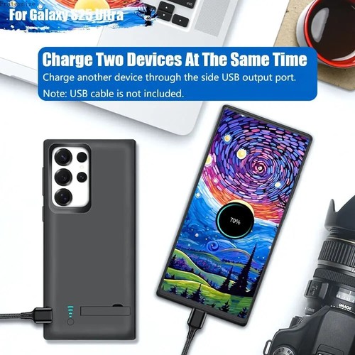 Coque Chargeur Batterie pour Samsung Galaxy S25 Ultra Housse de Charge Power Bank - Photo 6 sur 12
