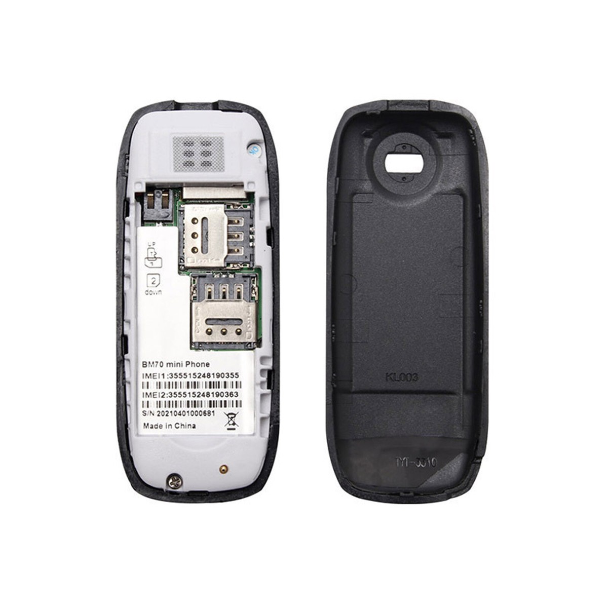 L8star BM70 Mini Téléphone Portable – Clavier GSM Bluetooth – Nano SIM – Double SIM – Noir – Neuf