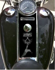 Shhh Quiet Skull Dash Insert. Fits 2008-2023+ Harley Road King Dash. USA MADE