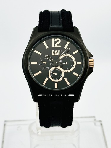 Caterpillar Men's CAT PK.199.60.139 DP XL multi Black Nylon.Leather Strap Watch - Picture 11 of 24