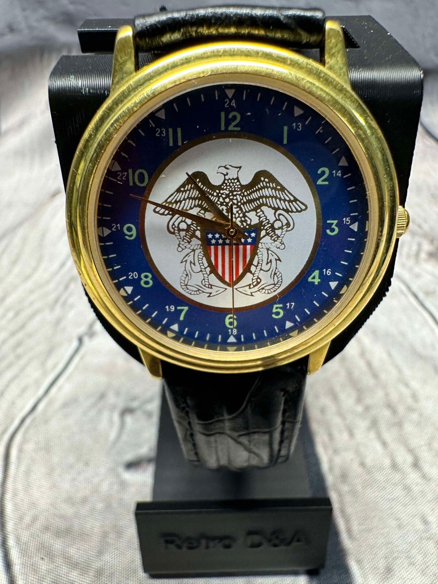 Vintage Mil-time U.S.A. Gold Plated Navy Corp Watch Swiss movement